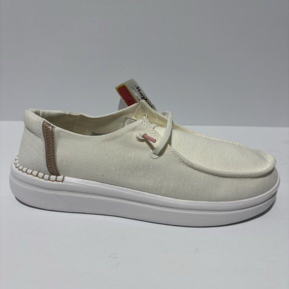 Hey Dude Wendy Rise Spark White Shoes Women Sz 6 Loafer  Hey Dude Wendy Rise Women’s Spark White Casual Loafers, Size 8 M